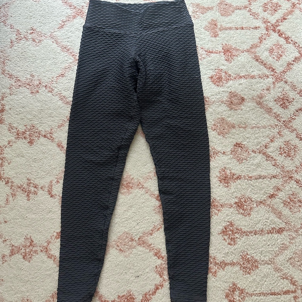 Dark Gray Booty By Brabants Croco Skin Full Length Leggings